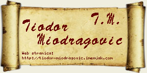 Tiodor Miodragović vizit kartica